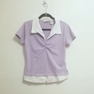 2/$20 Fashion Bug XL Lilac Layered Look Blouse